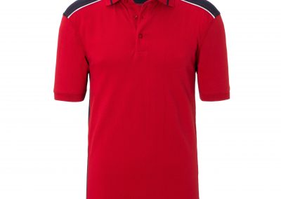 Kurzarm Poloshirt rot schwarz